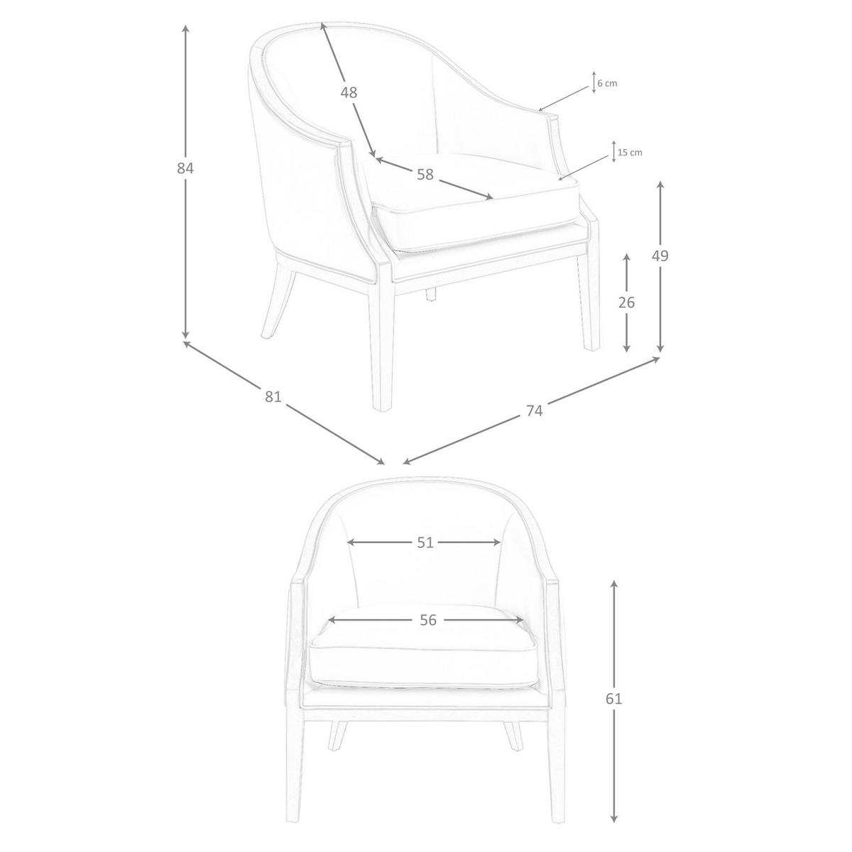 SESSEL Ledersessel Sand 74/81/84 cm - Sandfarben/Honig, Leder (74/84/81cm) - ANGEL CERDA