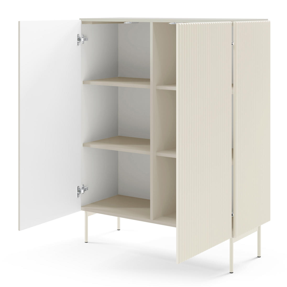 HIGHBOARD TRATTO 98,6/123/39,8cm 2 Türen Kaschmir - Kaschmir, Holzwerkstoff (98.6/123/39.8cm) - MASSENO