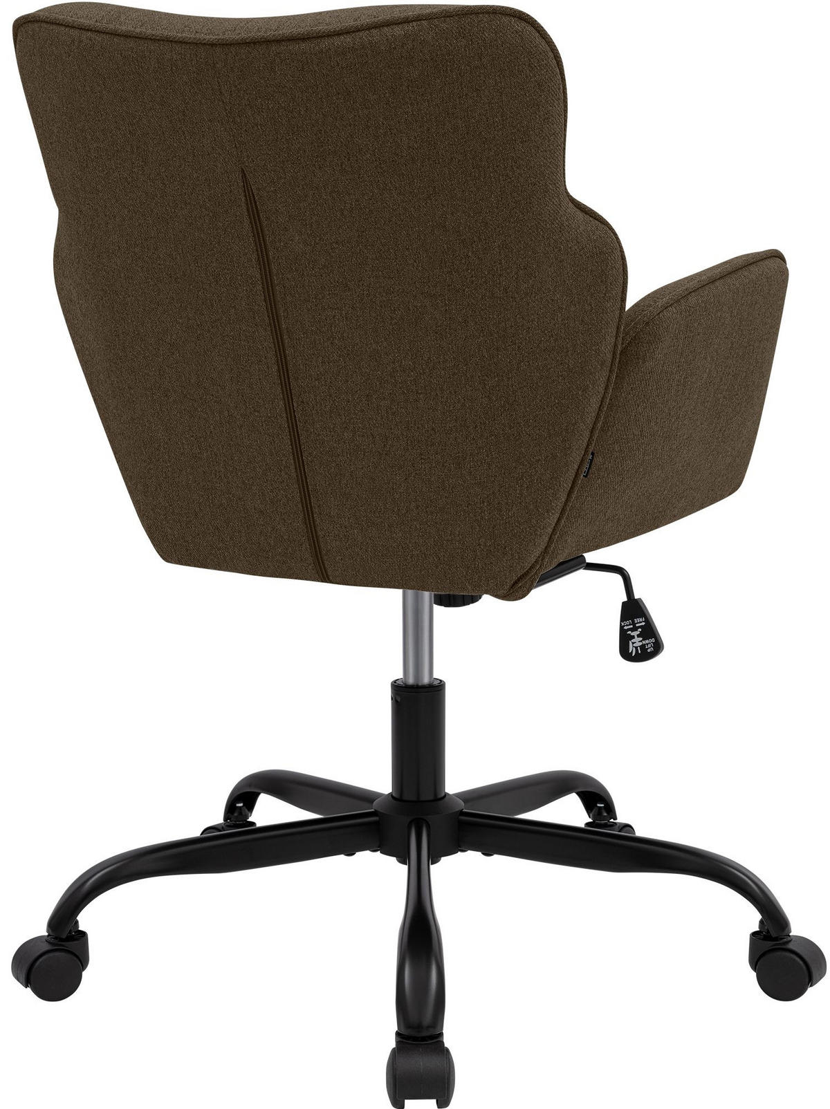 DREHSTUHL Stoff Braun - Schwarz/Braun, Textil (62/86/68cm) - CLP