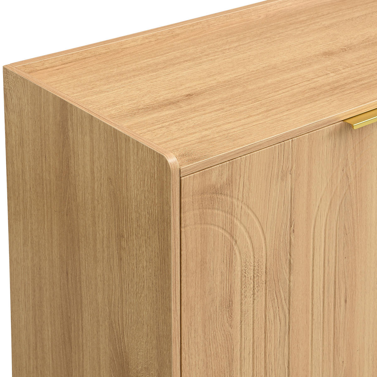 SIDEBOARD 140 cm in Natur Holzoptik mit 3D-Bogenfronten - Eiche San Remo/Naturfarben, Holzwerkstoff (140/75/38cm) - Urban Meuble
