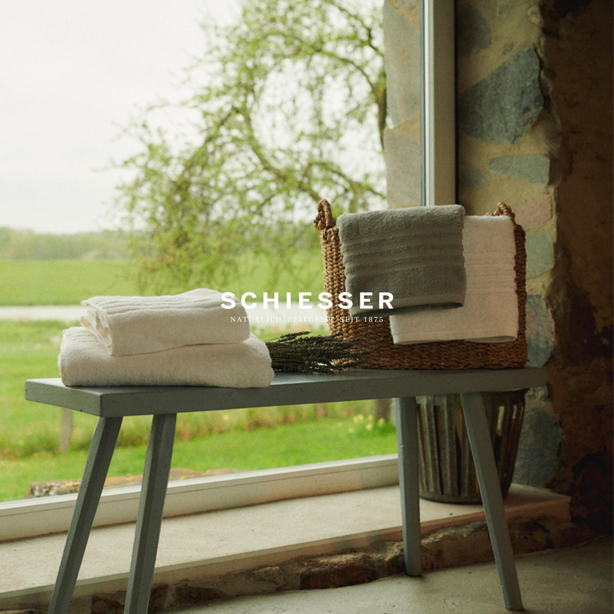 HANDTUCHSET Milano - 4-teilig - 50 x 100 cm - Weiß - Weiß, Textil (50/100cm) - SCHIESSER