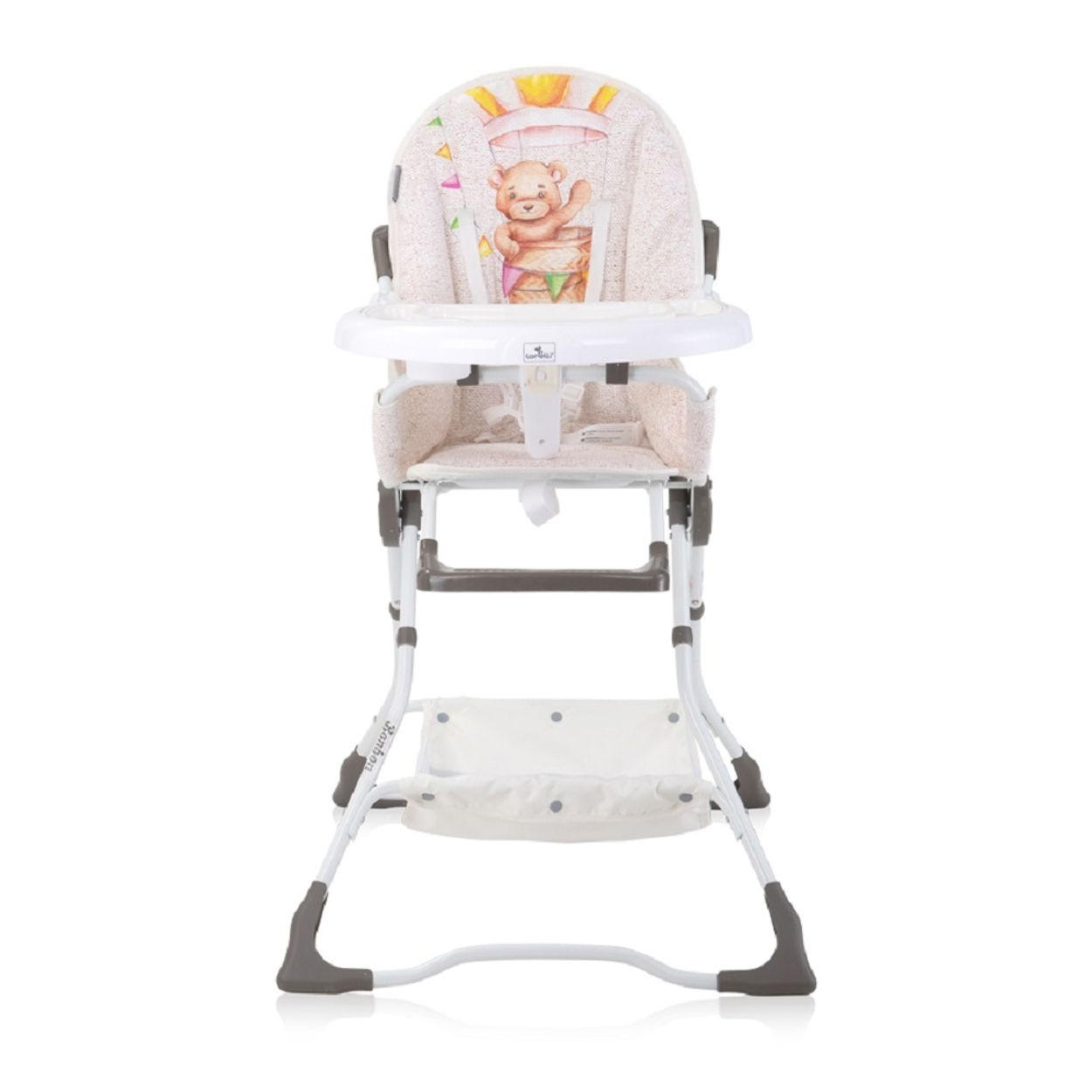 HOCHSTUHL Bonbon beige gelb Bechervertiefung, klappbar, doppelter Tisch, Korb - Beige/Gelb, Metall (62/112/80cm) - Lorelli