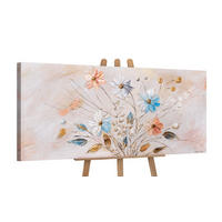 GEMÄLDE Sonnige Blumen auf Keilrahmen 115x50 cm - Multicolor, Holz (115/50cm) - YS-art gallery