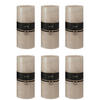 DUFTKERZE ZART - Beige - XXL - 150 Std. - 6er set - Beige, Paraffin (10/20cm) - J-Line