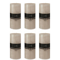 DUFTKERZE ZART - Beige - XXL - 150 Std. - 6er set - Beige, Paraffin (10/20cm) - J-Line
