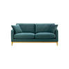 DREISITZER-SOFA Linara-Velluto 12 - Blau, Holz/Textil (201/91/95cm)