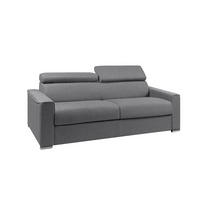 SCHLAFSOFA 4-Sitzer - Liegefläche: 160 cm - Matratzenhöhe: 22 cm mit Memory Schaum - Stoff - Grau - VIZIR - Grau, Textil (216/110/223cm) - Vente-Unique