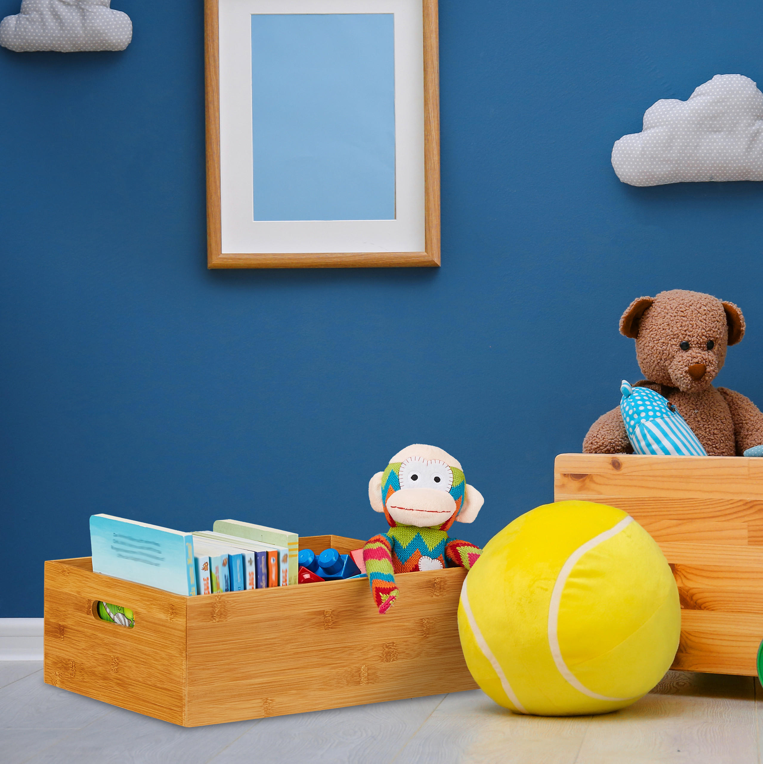 AUFBEWAHRUNGSKISTE - Hellbraun, Holz/Holzwerkstoff (30/14/40cm) - Relaxdays