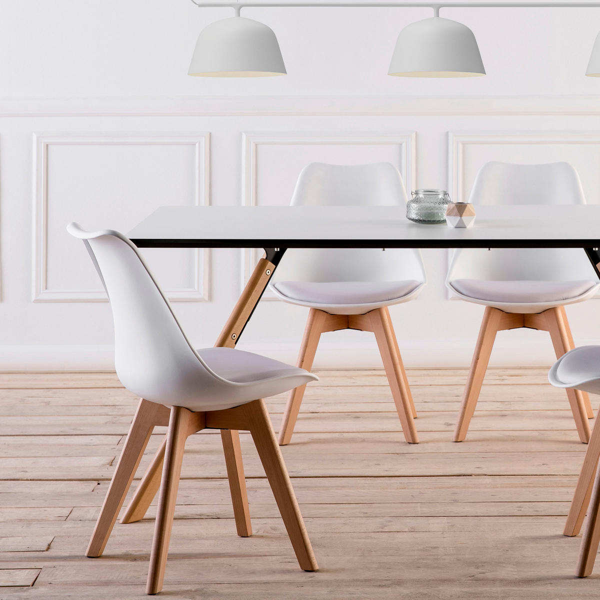 STUHL 2er-Set Klara Weiß - Weiß, Holz/Kunststoff (49/82/53cm) - VS Venta-stock