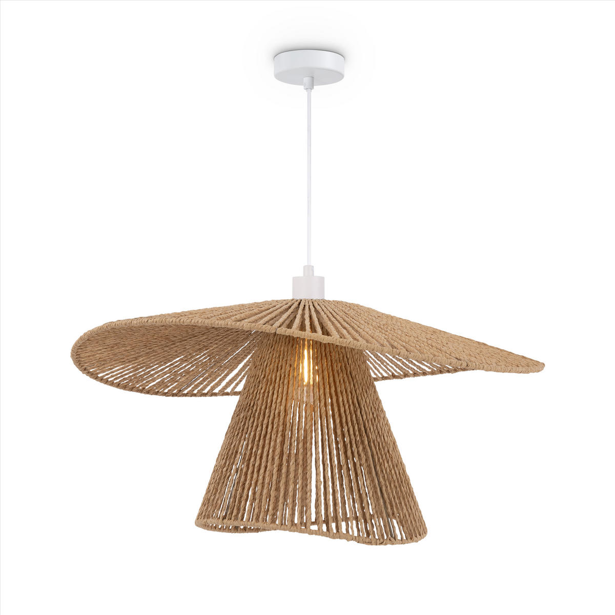 PENDELLEUCHTE Hugo - Weiß, Metall (63/63/35cm) - Paco Home