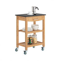 SERVIERWAGEN Bambus - Naturfarben, Naturmaterialien (58/85/40cm) - SoBuy