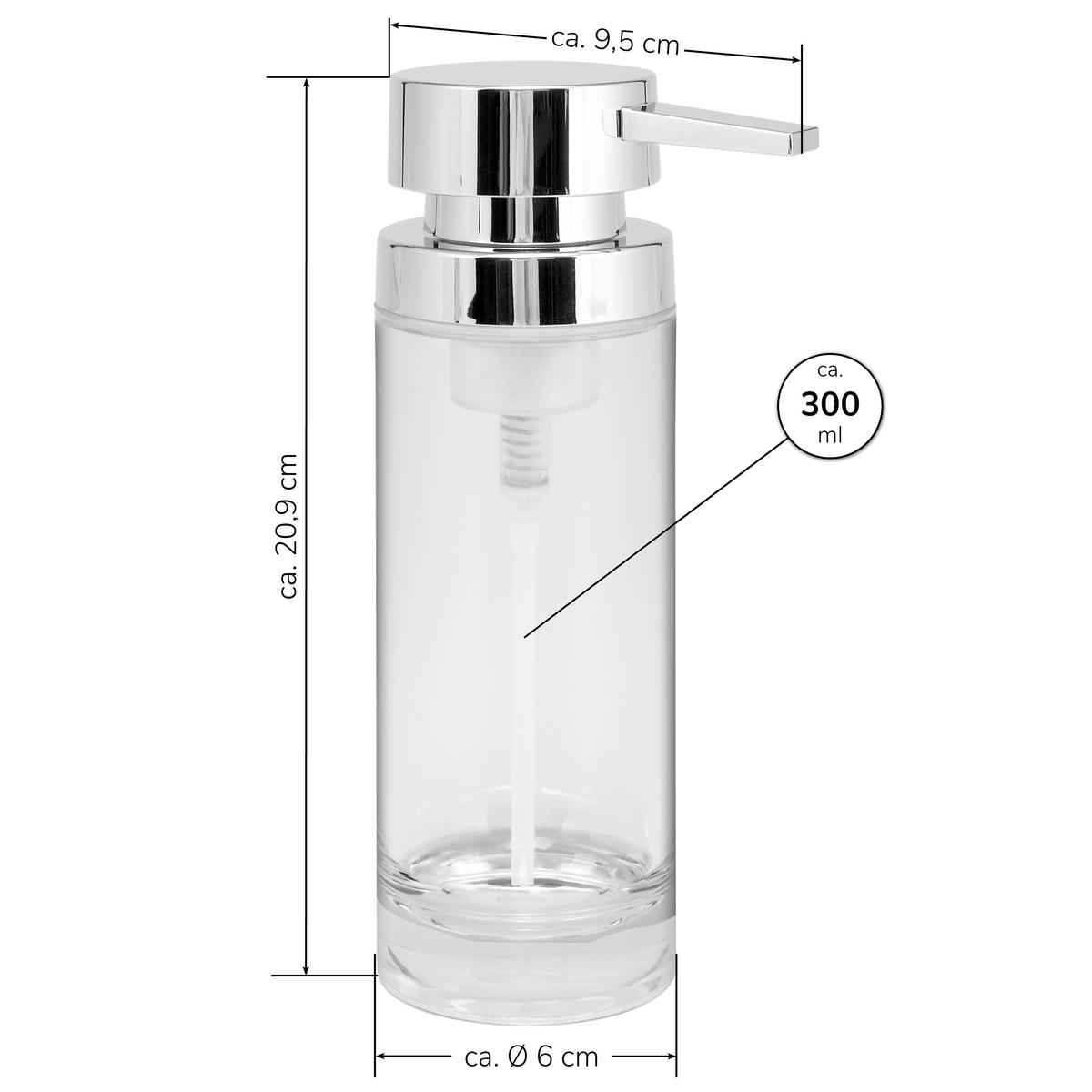 SCHAUMSPENDER, transparent, Kunststoff - Transparent, Kunststoff (6/20.9/69.5cm) - bremermann