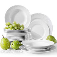 TAFELSERVICE Cmielow Rococo 18-tlg - Weiß, Keramik (25/2/25cm) - KONSIMO®