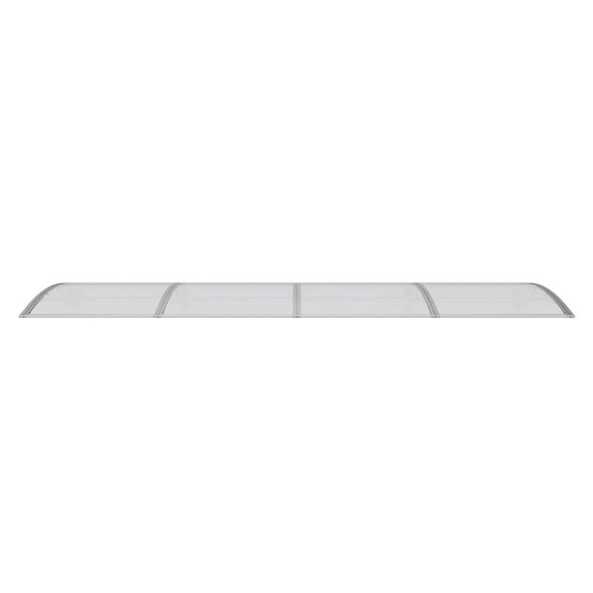 TÜRVORDACH Grau 350x100 cm Polycarbonat - Grau, Textil (350/25/97cm) - furnicato
