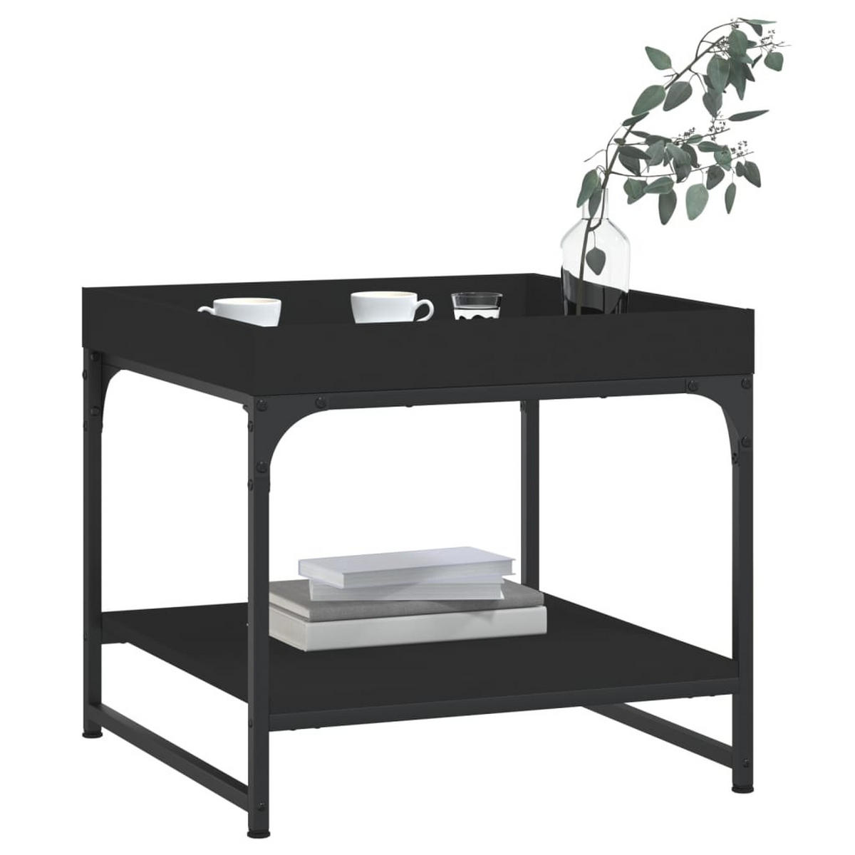 COUCHTISCH Schwarz 49,5x49,5x45 cm Holzwerkstoff - Schwarz, Holzwerkstoff (49.5/49.5/45cm) - furnicato