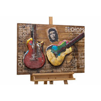 HOLZBILD Braun 90/60 cm - Braun, Holz/Metall (3.3/60cm) - KUNSTLOFT