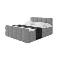 BOXBETT mit Matratze H4 - FAMA-Z - 180x200 cm Grau Monolith - Graphitfarben, Holzwerkstoff (180/200cm) - ALTDECOR