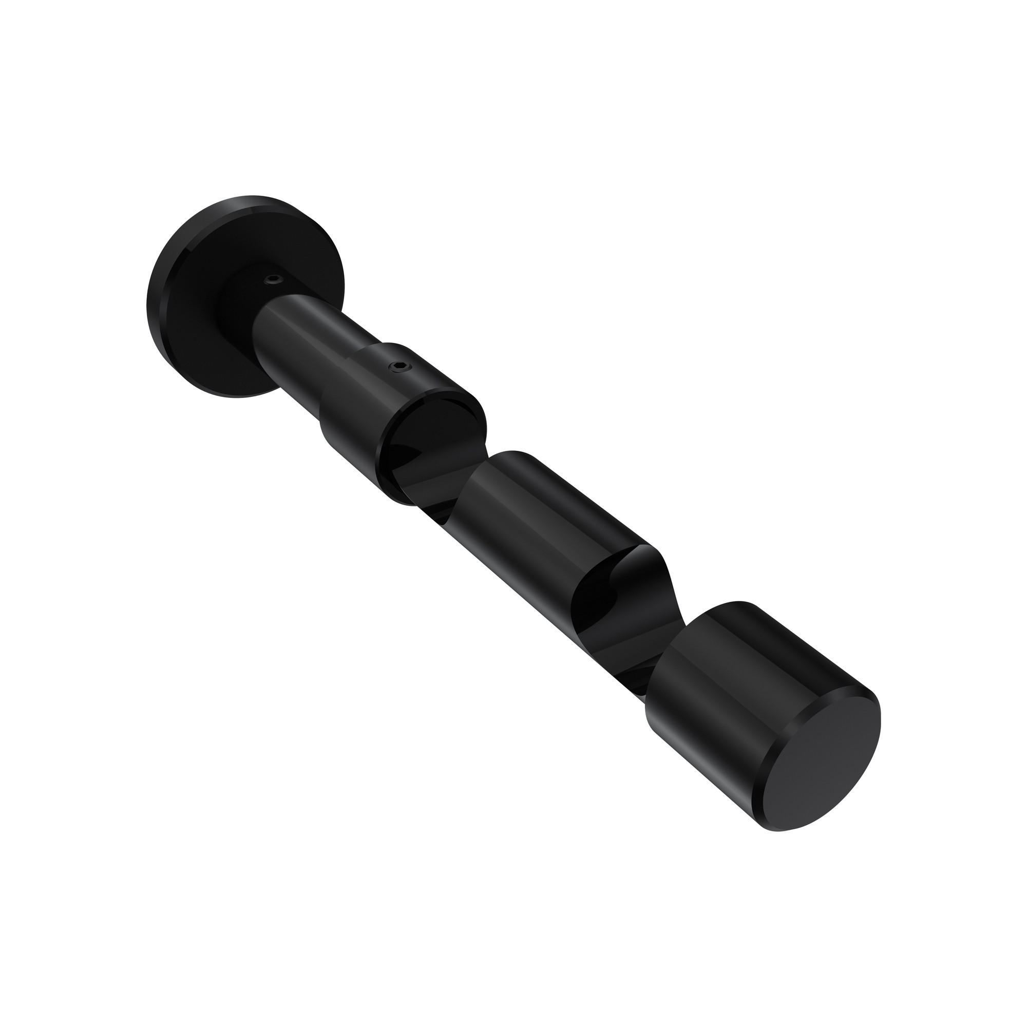 TRÄGER FÜR GARDINENSTANGEN 20 mm Ø, Prestige 2-läufig, Schwarz - Schwarz, Metall (16.2/4/4cm) - INTERDECO