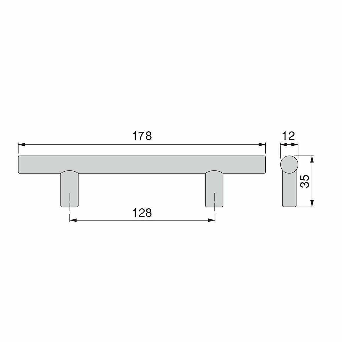 MÖBELGRIFFE Orlando, L178mm, 128mm Achsenabstand, Stahl, Nickel satiniert 10er-set - Silberfarben, Metall (14/5/23.7cm) - EMUCA
