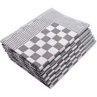 GESCHIRRTÜCHER, 6er-Set, 65x65 cm, 100% Baumwolle, Grau - Anthrazit, Textil (65/65cm) - Zollner