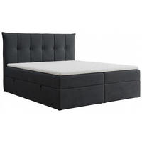 BOXSPRINGBETT PREMIUM 10, 160 x 200 cm, Bettkasten, H3, grau - Grau, Textil (160/200cm) - Labett