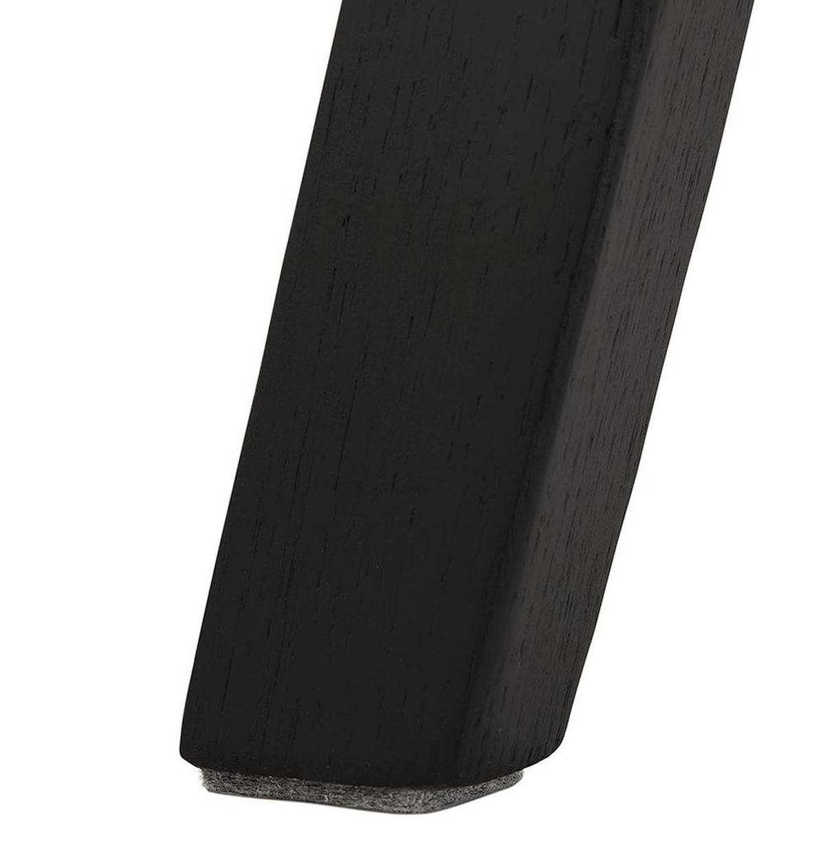 BARHOCKER Mikrofaser Eichenholzbeine Sitzhöhe 76cm Skandi-Stil NIXARA, Braun-Schwarz 48x56x113 cm - Schwarz/Braun, Eichenholz/Textil (48/113/56cm) - KADIMA DESIGN
