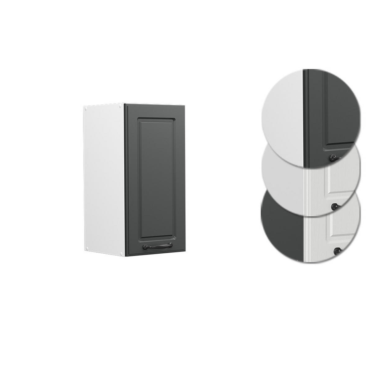 HÄNGESCHRANK R-Line Anthrazit Landhaus 30 cm - Anthrazit/Weiß, Holzwerkstoff (30/60/31cm) - Vicco