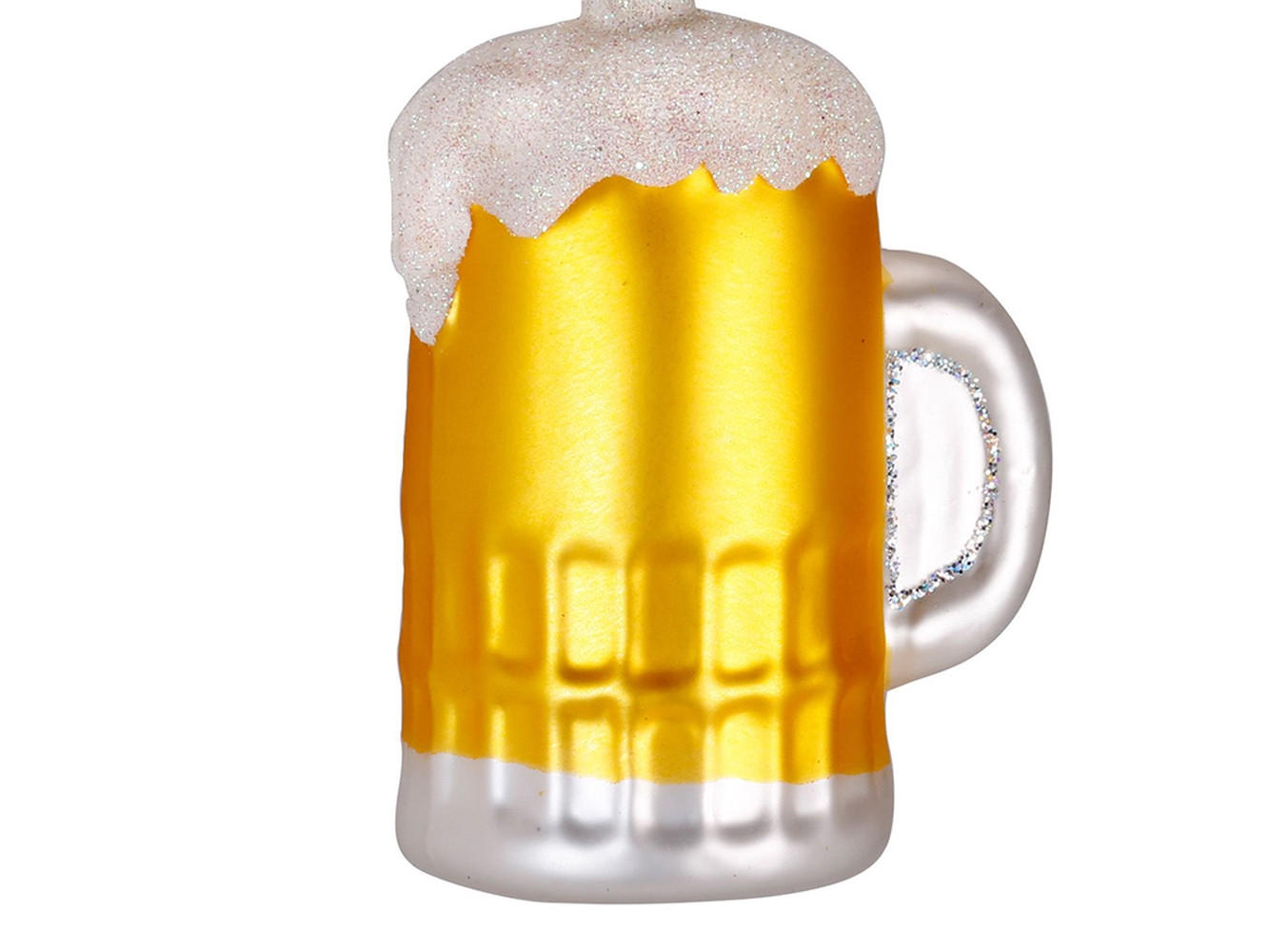 LAALU WEIHNACHTSBAUMSCHMUCK Glas Ornament Pint Bier 9 cm - Gelb/Goldfarben, Glas (0.01/1/0.01cm) - LAALU