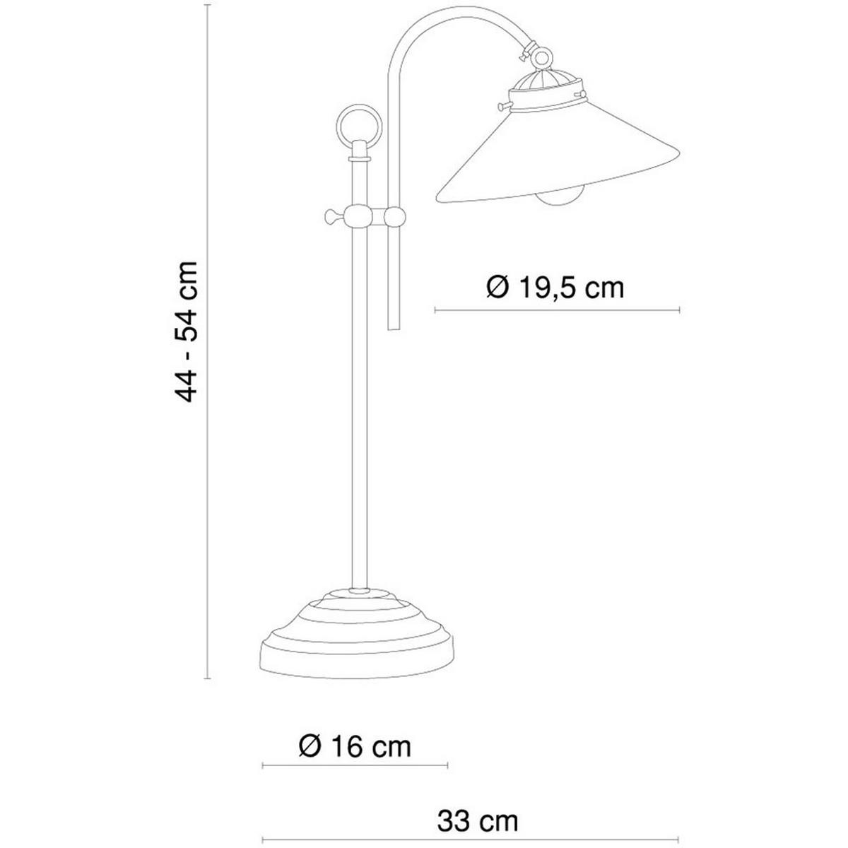 LED TISCHLEUCHTE Landlife Messing - Messingfarben, Glas (33/19.5/54cm) - Globo Lighting