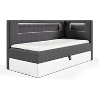 KINDERBETT GARETH 3 - Dunkelgrau/Weiß, Holzwerkstoff (93/212cm) - Meblini