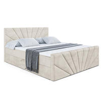 AMERICKÁ postel MILTIO-Z – 200 x 200 cm – H4 – ecru - ecru, kompozitní dřevo (200/200cm) - ALTDECOR