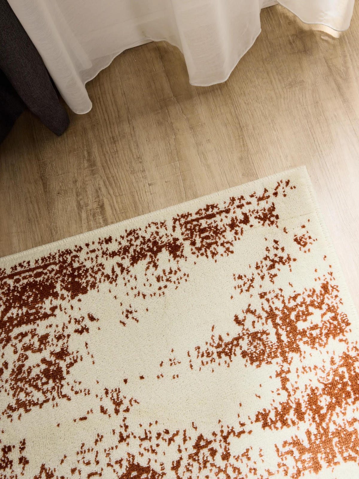 VINTAGE-LÄUFER Suki 80/240 cm - Creme/Orange, Kunststoff (80/240cm) - benuta