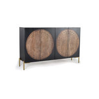 SIDEBOARD aus Mangoholz und Metall - Dunkelbraun, Holz (40/90/145cm) - Giner y Colomer