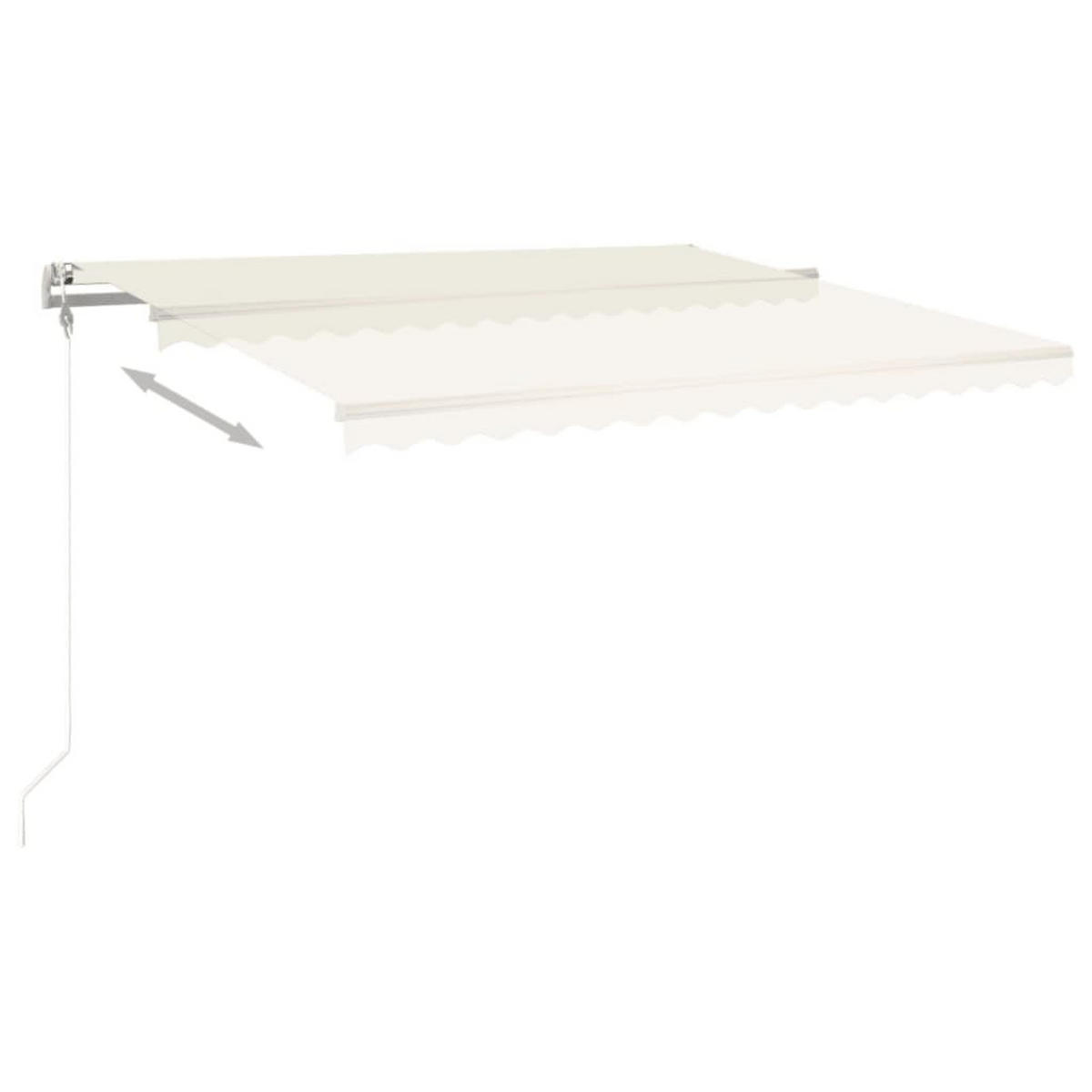 MARKISE Automatisch Einziehbar 450x350 cm Creme - Creme, Metall (450/1/450cm) - furnicato