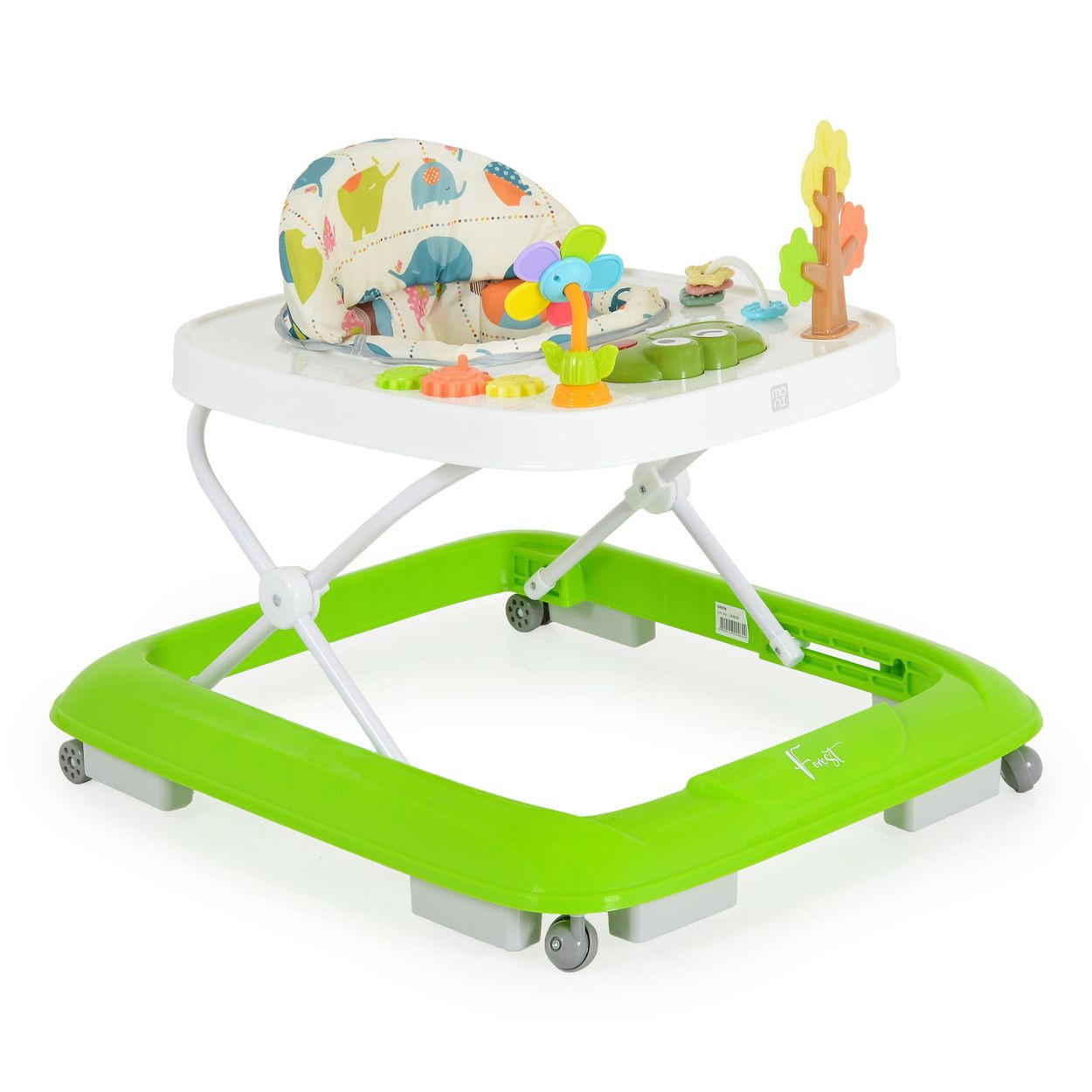 LAUFLERNHILFE Forest Lieder grün Lichter Spielcenter Räder faltbar Stopper 12 kg - Grün, Kunststoff (62/58/70cm) - Moni