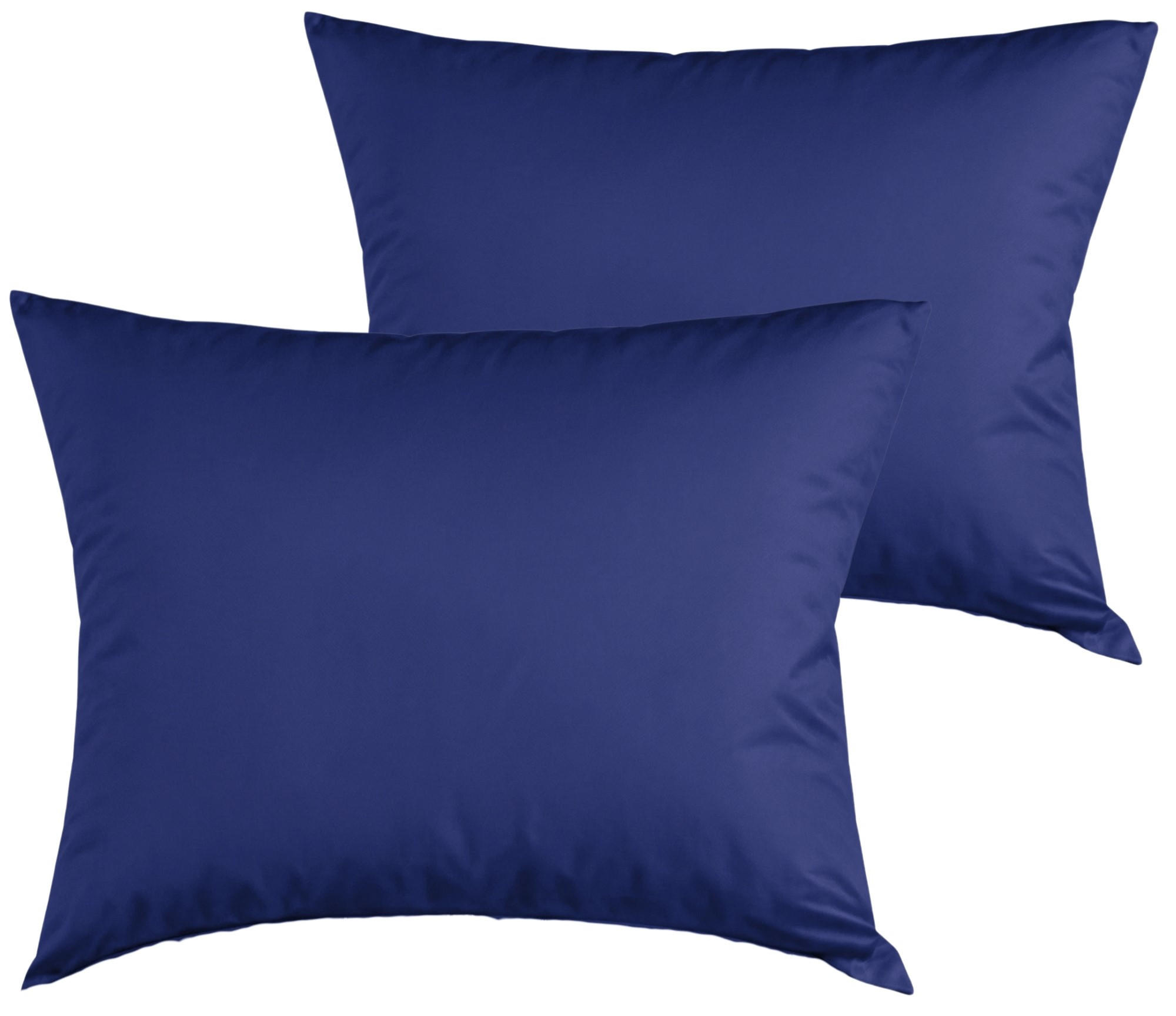 KISSENBEZUG 80x80 cm aus 100% Mikrofaser, Kissenhülle Navy-Blau Einfarbig - Dunkelblau, Textil (80/80cm) - Carpe Sonno