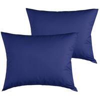 KISSENBEZUG 80x80 cm aus 100% Mikrofaser, Kissenhülle Navy-Blau Einfarbig - Dunkelblau, Textil (80/80cm) - Carpe Sonno