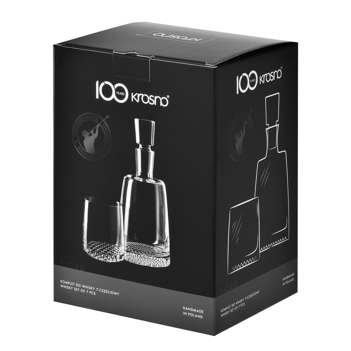 WHISKY SET, 7er-Set, 950 ml / 370 ml, Hangemacht - Transparent, Glas (0.95L) - Krosno Glass