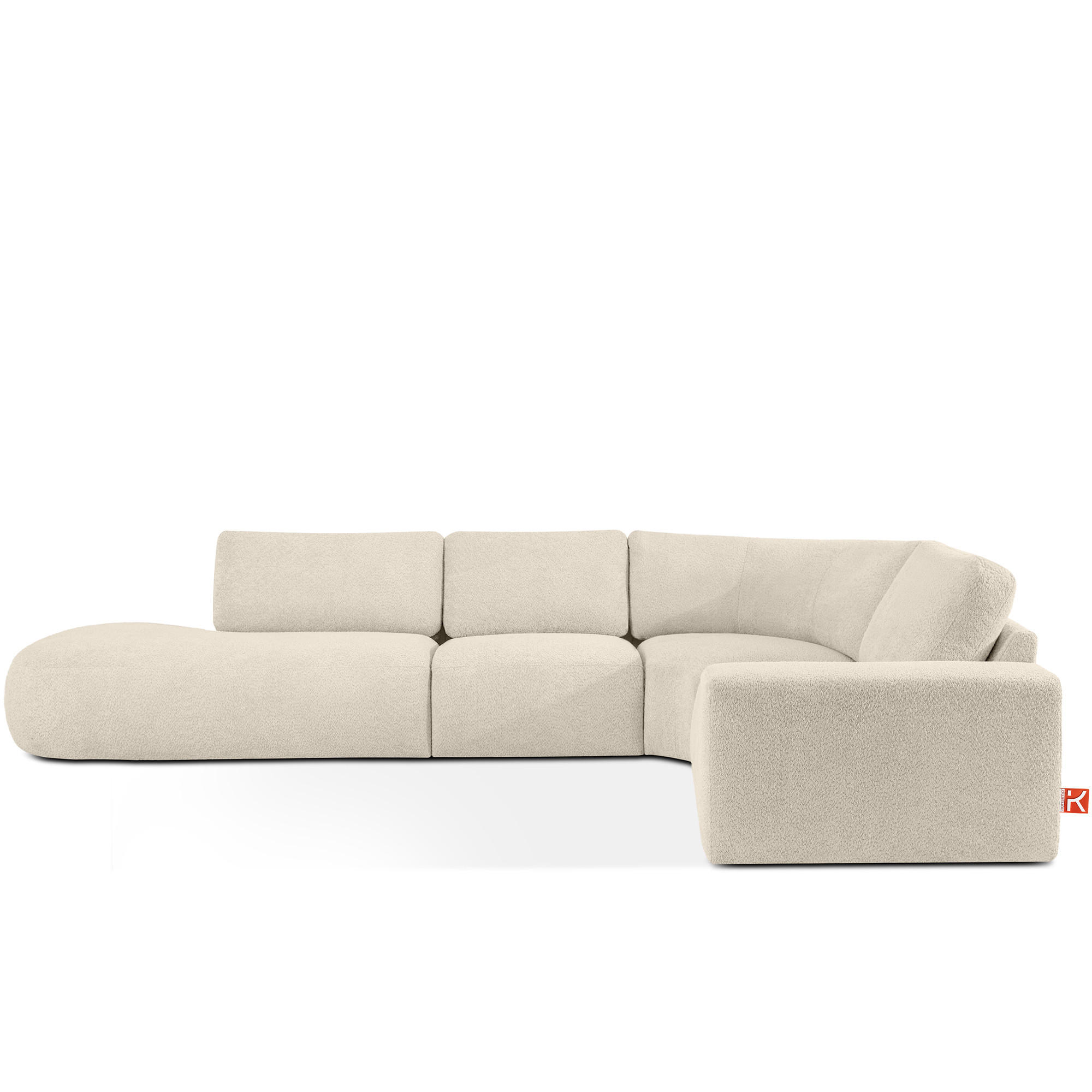 ECKSOFA LINKS ZUCCO, Hellbeige - Hellbraun, Holz/Holzwerkstoff (224/373cm) - KONSIMO®