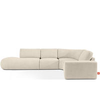 ECKSOFA LINKS ZUCCO, Hellbeige - Hellbraun, Holz/Holzwerkstoff (224/373cm) - KONSIMO®
