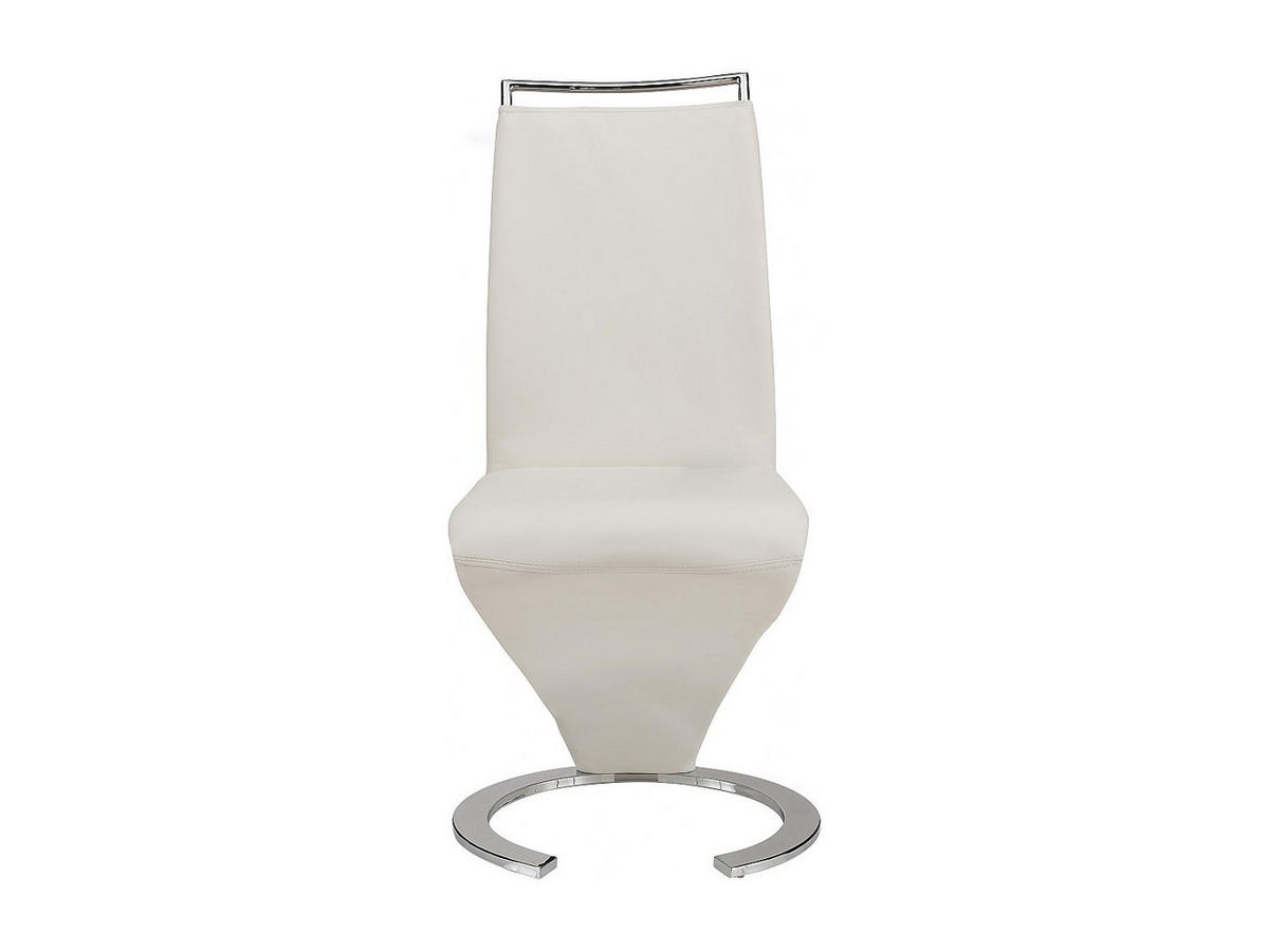 STUHL - 61cm x 49cm - Kunstleder - weiß - TWIZY - Weiß, Leder (61/100/49cm) - Vente-Unique