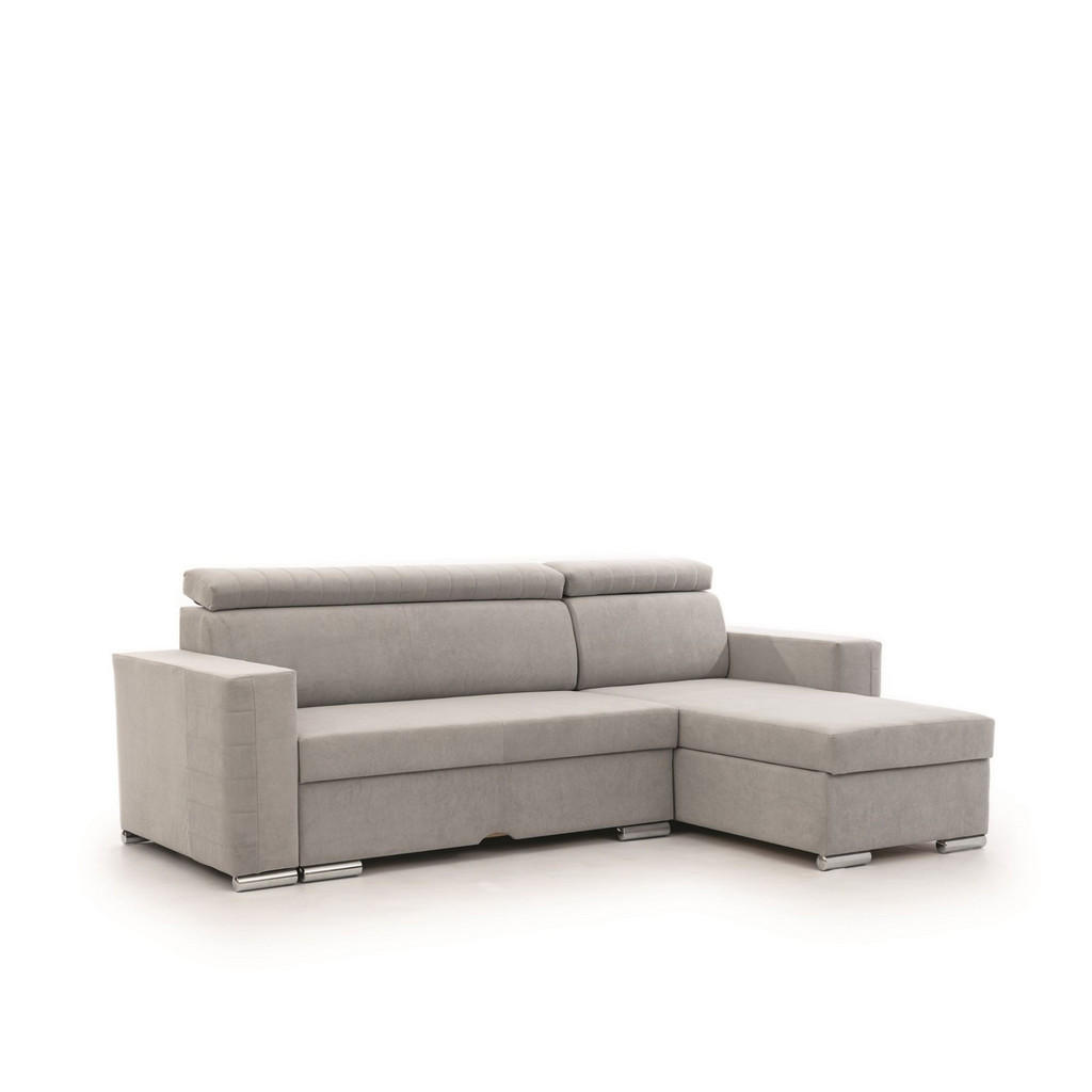 Thumbnail - Fun Möbel Ecksofa, Hellgrau, Textil, L-Form, 260x173 cm, Wohnzimmer, Sofas & Couches, Wohnlandschaften, Ecksofas