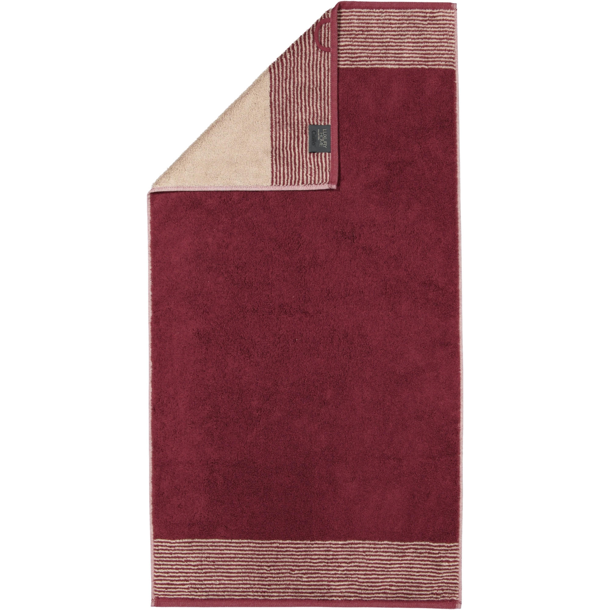 HANDTUCH in Bordeaux 50 x 100 cm - Bordeaux, Naturmaterialien (100/50cm) - Cawoe