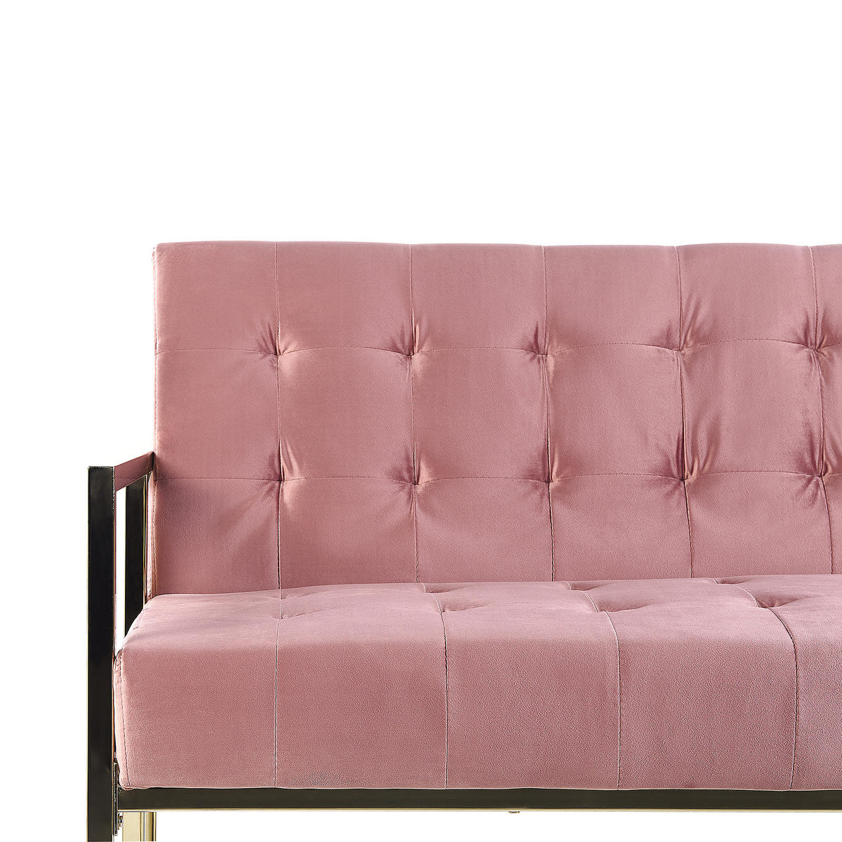 3-SITZER-SCHLAFSOFA Samtstoff Rosa Marstal - Pink, Textil (187/83/78cm) - Beliani