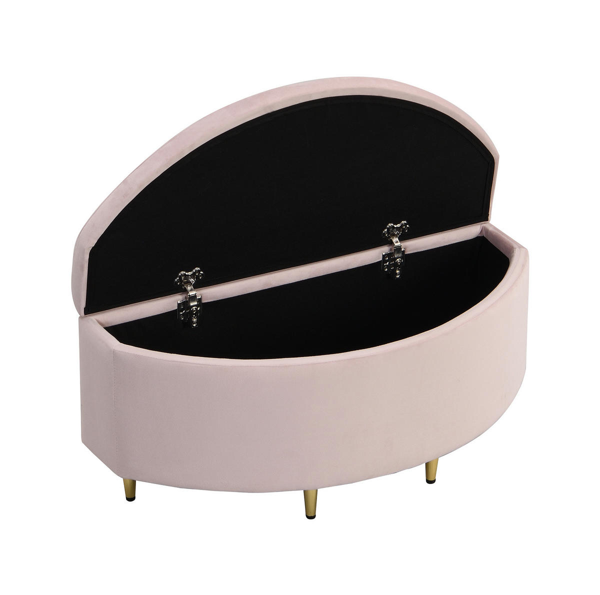 POLSTERBETT mit verstellbarem Kopfteil 90x200 cm Samt Pink - Pink, Metall (90/200cm) - Meubliv