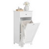 WÄSCHESCHRANK Weiß - Weiß, Holzwerkstoff (40/90/38cm) - SoBuy