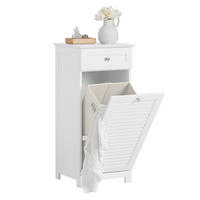 WÄSCHESCHRANK Weiß - Weiß, Holzwerkstoff (40/90/38cm) - SoBuy
