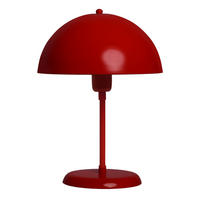 TISCHLEUCHTE Kleine Pilzlampen 26/35 - Rot, Metall (26/35cm) - Bamyum
