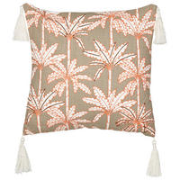 Dekokissen Beige 45/45 cm Melobesia - Pink/Beige, Naturmaterialen (45/45cm) - Beliani