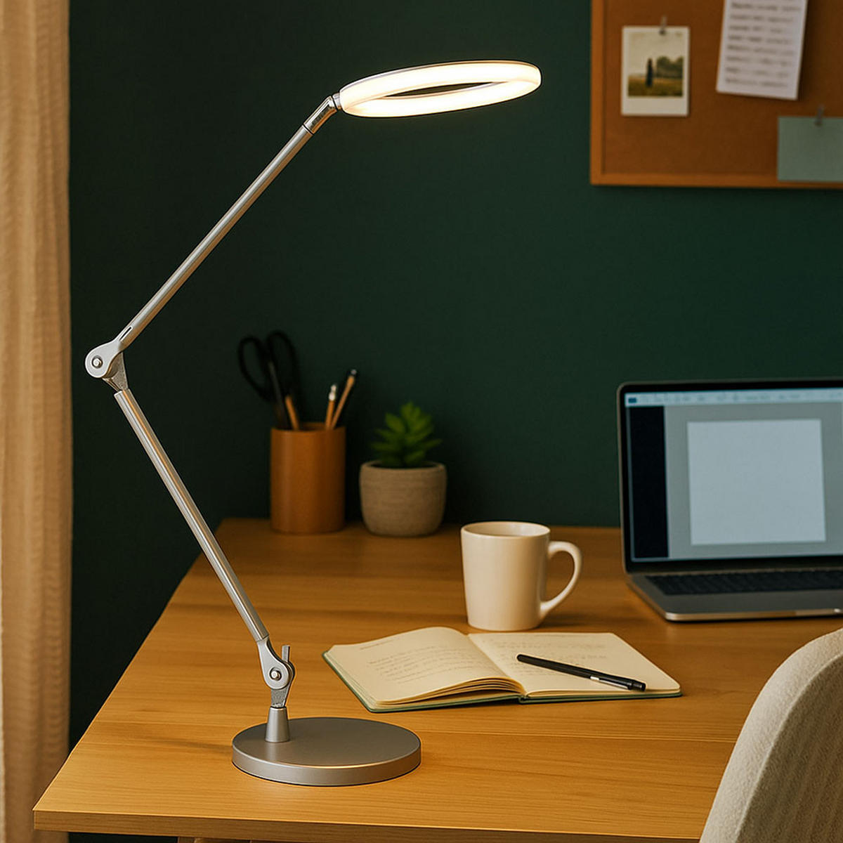 LED TISCHLEUCHTE ACE Silber satiniert - Silberfarben, Metall (8.4/8.4/80cm) - Globo Lighting